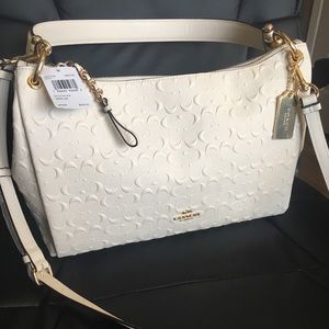 New Coach White Patent Leather